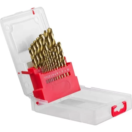 Набор свёрл по металлу с покр. нитрид титана ЗУБР ТИТАН, 29617-H19, в пласт боксе, HSS 1-10мм, 19 шт 29617-H19 купить в Нижневартовске