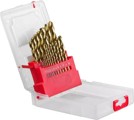 Набор свёрл по металлу с покр. нитрид титана ЗУБР ТИТАН, 29617-H19, в пласт боксе, HSS 1-10мм, 19 шт 29617-H19 купить в Нижневартовске