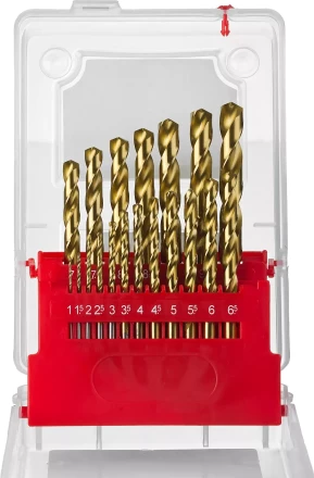 Набор свёрл по металлу с покр. нитрид титана ЗУБР ТИТАН, 29617-H19, в пласт боксе, HSS 1-10мм, 19 шт 29617-H19 купить в Нижневартовске