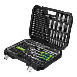 Набор инструментов Сибртех 14170, 1/2", 3/8", 1/4", пластиковый кейс 215 предм.