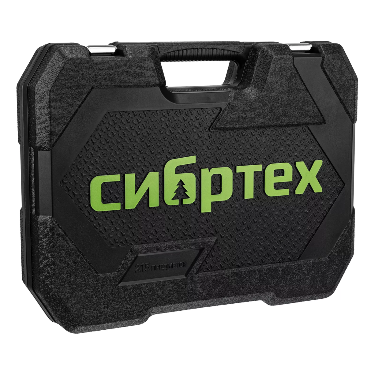 Набор инструментов Сибртех 14170, 1/2", 3/8", 1/4", пластиковый кейс 215 предм. купить в Нижневартовске