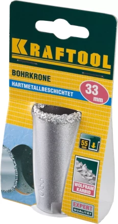 Коронка KRAFTOOL кольцевая с напылением из карбида вольфрама, 33мм 33401-33_z01 купить в Нижневартовске