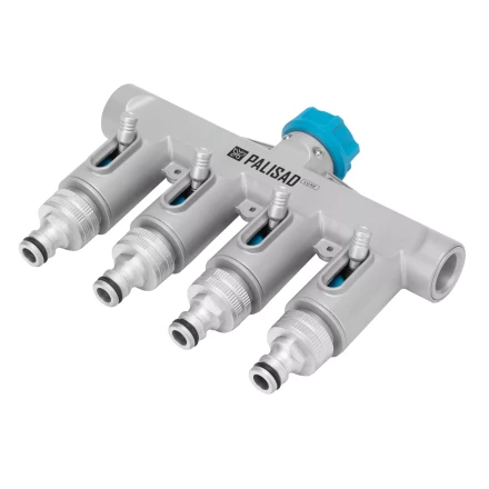 Разветвитель четырёхканальный Palisad 65833, с внутренней резьбой 3/4", алюминий, LUXE купить в Нижневартовске