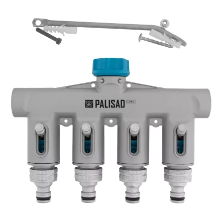 Разветвитель четырёхканальный Palisad 65833, с внутренней резьбой 3/4", алюминий, LUXE купить в Нижневартовске