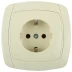 Розетка СВЕТОЗАР "CITY LIGHT" одинарная в сборе, с заземлением, цвет бежевый, 16А/~250В SV-54205-B купить в Нижневартовске