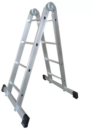 Лестница 2-х секционная алюминиевая шарнирная 2*4 1013313 купить в Нижневартовске