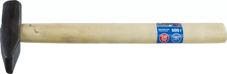 Молоток слесарный 600 г с деревянной рукояткой, СИБИН 20045-06 20045-06 купить в Нижневартовске