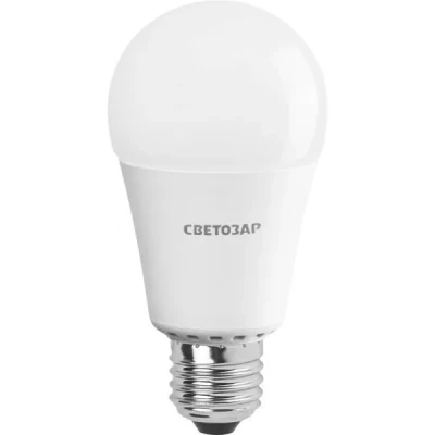 Лампа СВЕТОЗАР светодиодная "LED technology", цоколь E27(стандарт), теплый белый свет (2700К), 220В, 12Вт (100) 44505-100_z01
