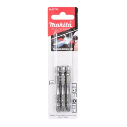 Биты Makita PZ3 65мм 3шт, 2-х сторонние (B-20725) купить в Нижневартовске