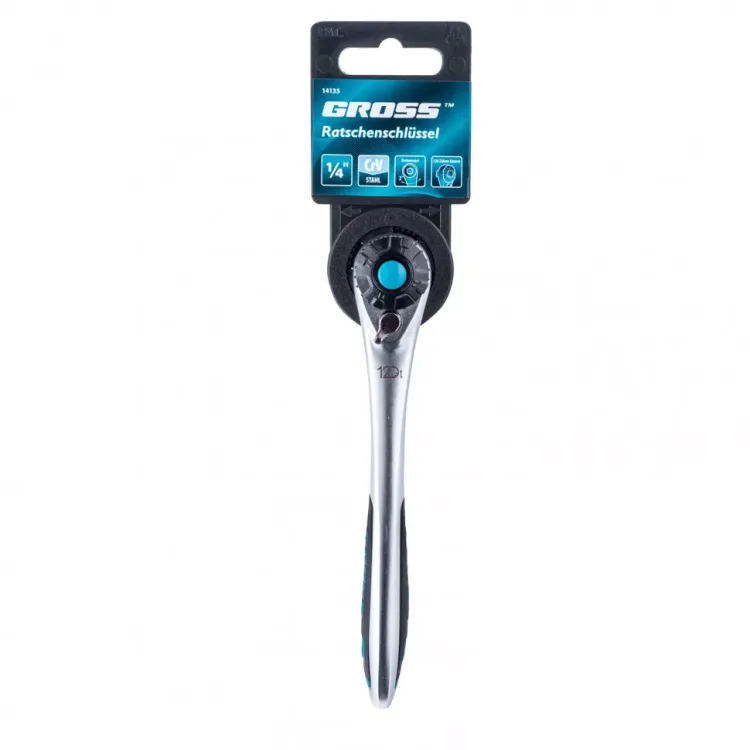 Ключ трещоточный 120 зубьев 1/4" Gross 14135 купить в Нижневартовске