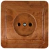 Розетка СВЕТОЗАР "ГАММА" без заземления, одинарная, цвет орех, 16А/~250В SV-54100-N купить в Нижневартовске