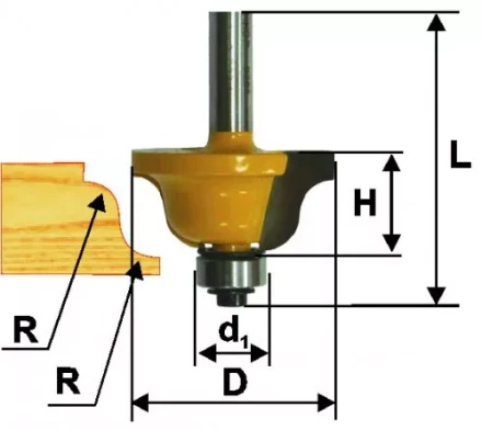 Фреза кром калевочная ф286х13мм R4мм хв 8мм 9262 купить в Нижневартовске