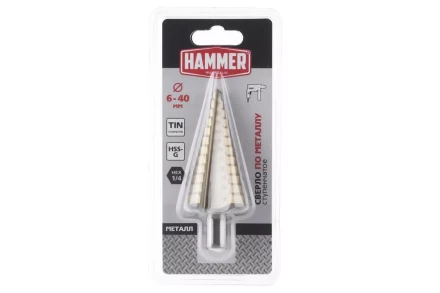 Сверло по металлу HAMMER Ф40х105мм (DR MT 6,0-40,0мм*105/13мм) купить в Нижневартовске