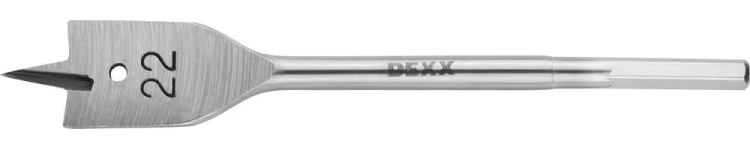 Сверло по дереву перовое, шестигранный хвостовик, DEXX 2945-22, d=22мм 2945-22 купить в Нижневартовске