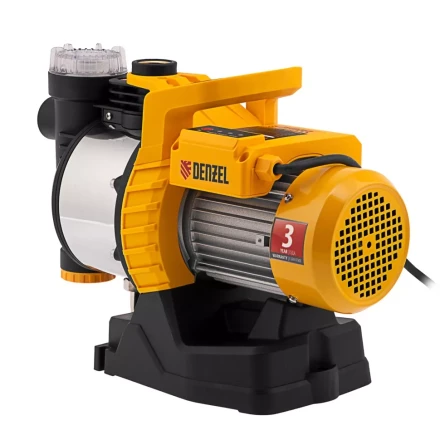 Садовый поверхностный насос Denzel 97305 GP1100SS, 1100 Вт, 4000 л/ч, подъем 45 м, пластик купить в Нижневартовске