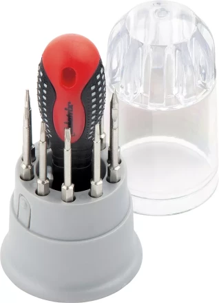 Отвертка для точных работ Fusion с насадками 11 предметов в пластиковом пенале 3-х компонентная рукоятка Matrix 11582 купить в Нижневартовске