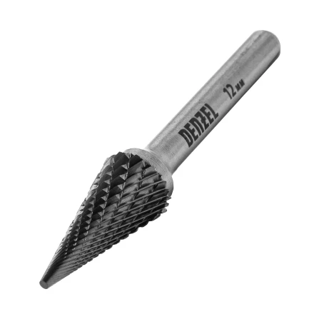 Борфреза по металлу твердосплавная, коническая, тип-M, 12 мм// Denzel 72077 купить в Нижневартовске