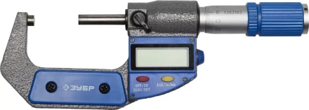 Микрометр ЗУБР "ЭКСПЕРТ" гладкий цифровой, МКЦ 50, диапазон 25-50мм, шаг измерения 0,001мм 34482-50 купить в Нижневартовске