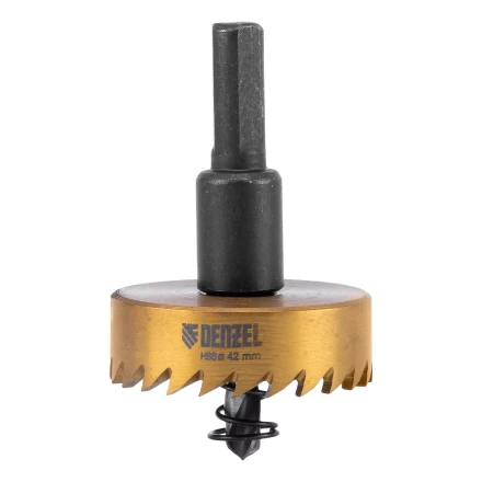 Коронка по металлу HSS, 42 мм, нитридтитановое покрытие Denzel 724114 купить в Нижневартовске