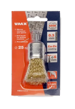 Щетка для дрели ф25 мм концевая VMX 511711 купить в Нижневартовске