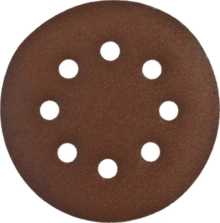 Круг шлифовальный ЗУБР "СТАНДАРТ" из абразивной бумаги на велкро основе, 8 отв., Р180, 125мм, 5шт 35350-125-180 купить в Нижневартовске