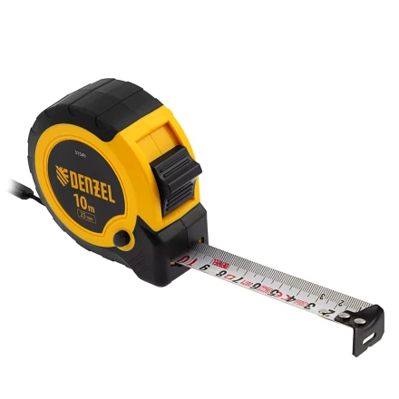 Рулетка Denzel 10м х 25мм, двухкомп. корпус, кнопка-пауза 31545 купить в Нижневартовске