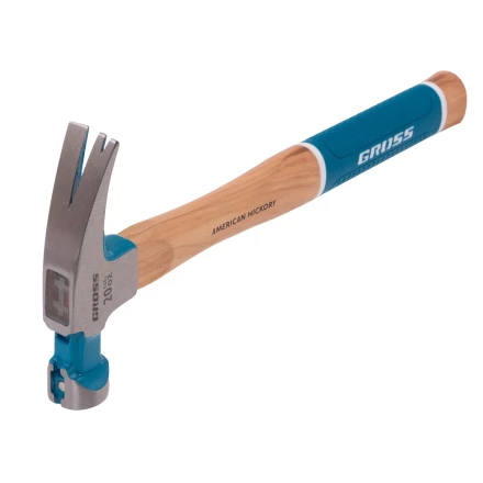 Молоток-гвоздодер,560 г Gross 10419, угол 75, магнит, обрезиненная рукоятка AMERICAN HICKORY купить в Нижневартовске
