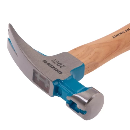 Молоток-гвоздодер,560 г Gross 10419, угол 75, магнит, обрезиненная рукоятка AMERICAN HICKORY купить в Нижневартовске