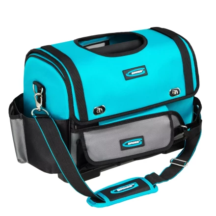 Переноска для инструмента Gross 90274, 400х225х300мм, пластиковое дно, наплечный ремень купить в Нижневартовске