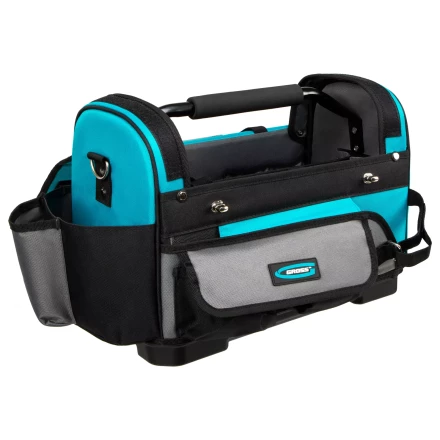 Переноска для инструмента Gross 90274, 400х225х300мм, пластиковое дно, наплечный ремень купить в Нижневартовске