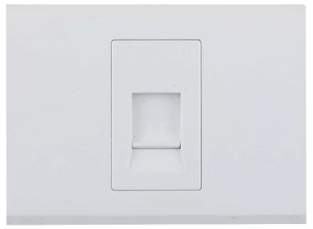Розетка СВЕТОЗАР "ЭФФЕКТ" телефонная, одинарная, без вставки и рамки, цвет белый SV-54417-W купить в Нижневартовске