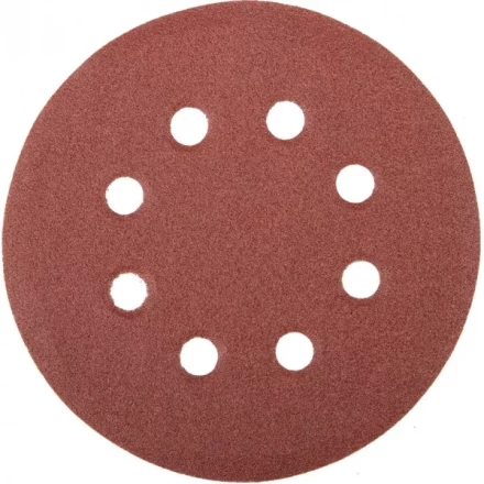 Круг шлифовальный универсальный STAYER "MASTER" из абразивной бумаги на велкро основе, 8 отверстий, Р100, 125мм, 5шт 35452-125-100 купить в Нижневартовске