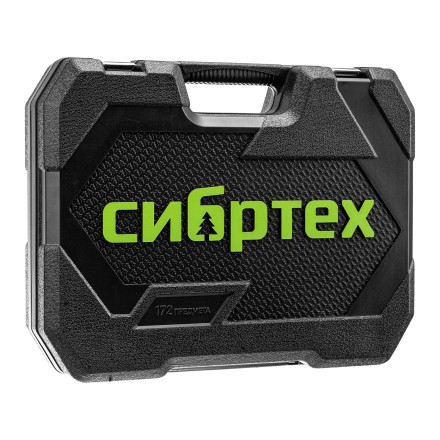 Набор инструментов Сибртех 14171, 1/2&quot;, 3/8&quot;, 1/4&quot;, пластиковый кейс 172 предм. купить в Нижневартовске