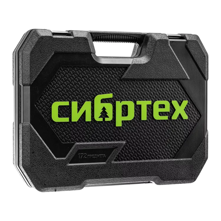 Набор инструментов Сибртех 14171, 1/2", 3/8", 1/4", пластиковый кейс 172 предм. купить в Нижневартовске