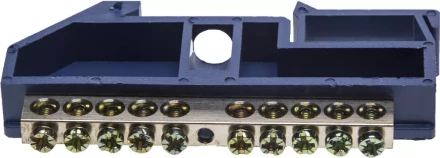 Шина СВЕТОЗАР нулевая на DIN-изоляторе, макс. ток 100А, 5,2мм, 10 полюсов 49807-10 купить в Нижневартовске