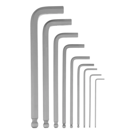 Набор ключей имбусовых Сибртех, HEX, 2-12 мм, CrV, 9 шт., удлиненные, с шаром, 123657 купить в Нижневартовске