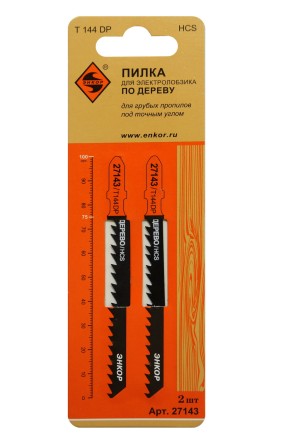 Пилка для электролобзика T144 DP 2 шт. Энкор 27143 купить в Нижневартовске