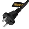 Шнур сетевой Denzel Energy Series, ПВС, 1,5 м, 2 x 1,5 мм, с неразборной вилкой, черный, 3 м, 37669 купить в Нижневартовске