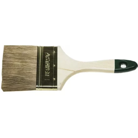 Кисть плоская STAYER "LASUR-STANDARD", смешанная (натуральная и искусственная) щетина, деревянная ручка, 100мм 01031-100 купить в Нижневартовске