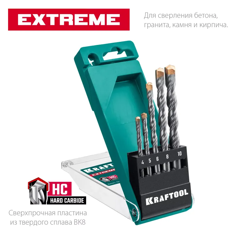 Наборы сверл по бетону EXTREME 29166-H5 купить в Нижневартовске