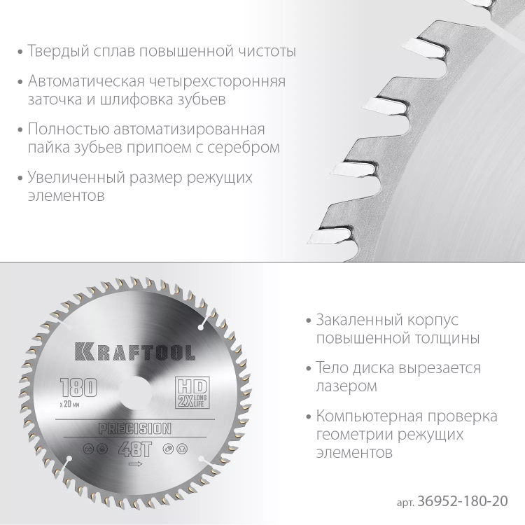 Диск пильный PRECISION, повышенный ресурс 36952-180-20 купить в Нижневартовске