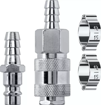 Набор переходников KRAFTOOL елочка - рапид штуцер  +  рапид муфта - елочка 06599-10-H купить в Нижневартовске