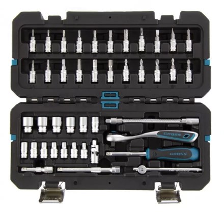 Набор инструментов 42 предмета, 120 зубьев, CrV, 1/4" Gross 14146 купить в Нижневартовске