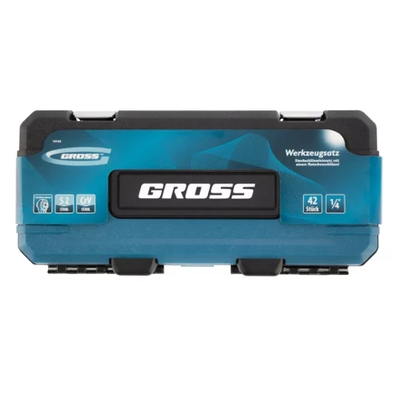 Набор инструментов 42 предмета, 120 зубьев, CrV, 1/4" Gross 14146 купить в Нижневартовске
