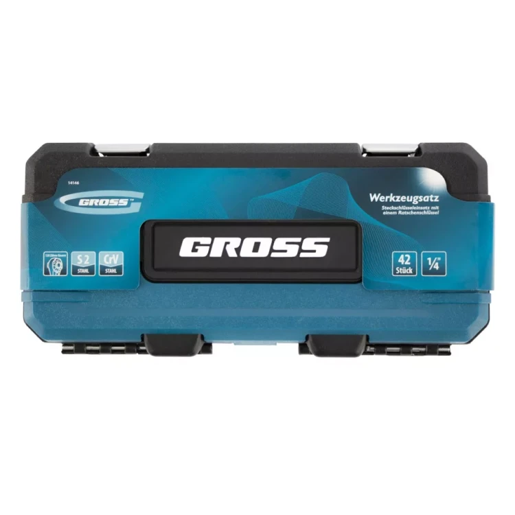 Набор инструментов 42 предмета, 120 зубьев, CrV, 1/4" Gross 14146 купить в Нижневартовске