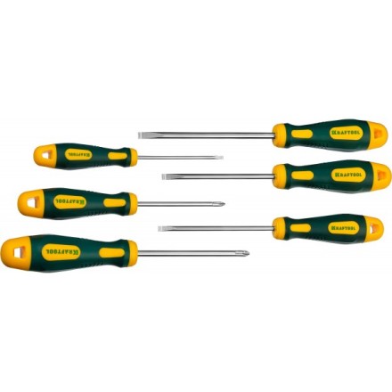 Набор отверток X-Drive, KRAFTOOL 250081-H6, Cr-Mo-V сталь, 6шт 250081-H6 купить в Нижневартовске