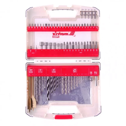 Набор сверл комбинированный по металлу 1-6 мм бетону 4-8 мм дереву 3-8 мм перки биты 44 шт адаптер головки 6 шт 75 предметов Pro Matrix 725675 купить в Нижневартовске