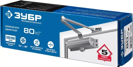 Доводчик дверной ЗУБР "ПРОФЕССИОНАЛ" для дверей массой до 40 кг цвет коричневый 37912-50 купить в Нижневартовске