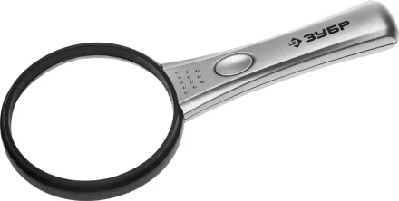 Лупа ЗУБР "МАСТЕР", светодиодная подсветка, 3-х/5-х кратное увеличение, диаметр линзы 75мм 40541-75 купить в Нижневартовске