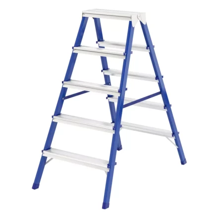 Стремянка двусторонняя 5 ступеней стальная Сибртех 97935 купить в Нижневартовске